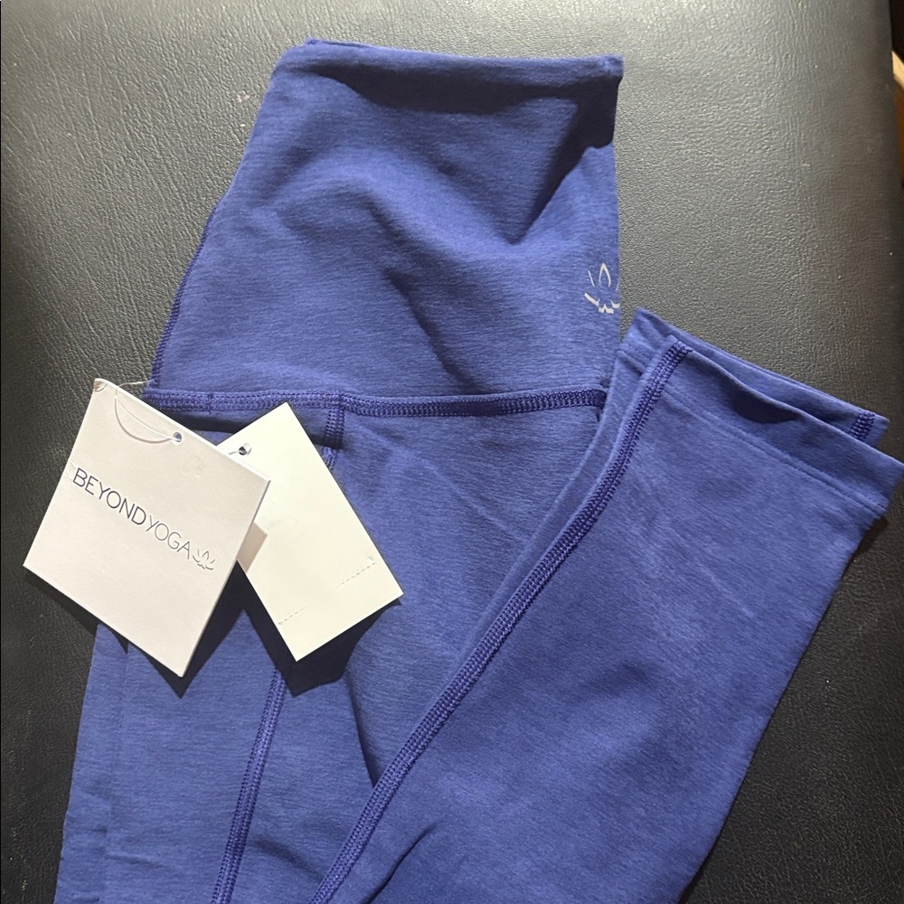 Beyond Yoga Spacedye Out Of Pocket Hi Waist Midi Legging Eternal Blue Heather Lg - Picture 3 of 3